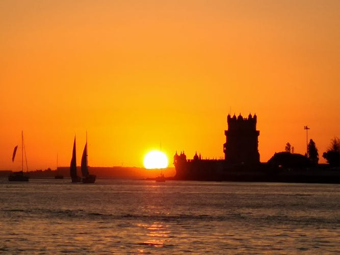 Lisbon sunset sailing cruise