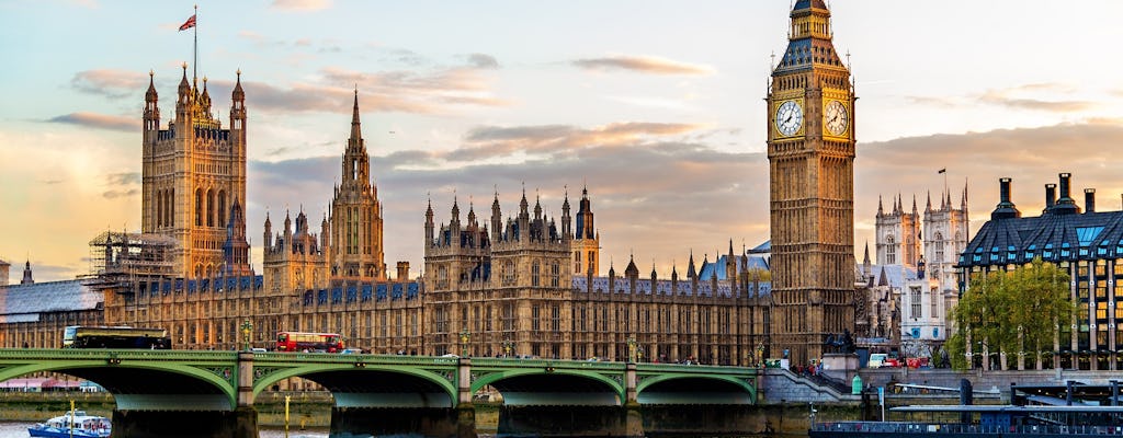 Visita guiada por dentro da Abadia de Westminster e pelo lado de fora das Casas do Parlamento