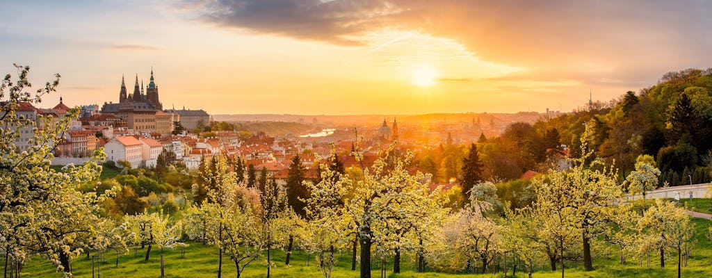 EXCELENTES VISTAS DE PRAGA - tour de bicicleta elétrica pela cidade, pelo parque e pelo castelo