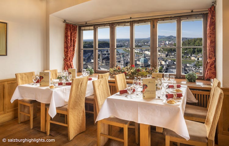 Dinner and Best of Mozart concert at historic fortress in Salzburg