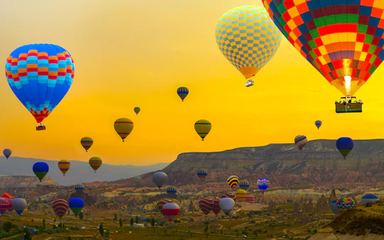 Hot air balloon flight over Cappadocia