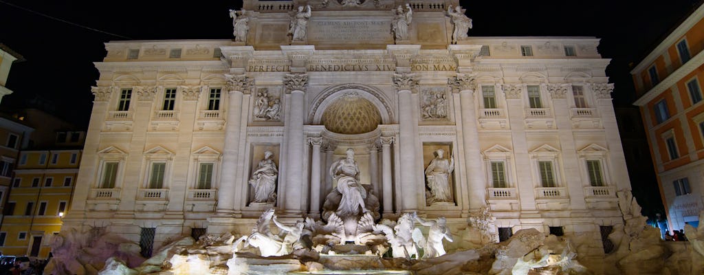 Recorrido nocturno a pie por Roma con la Plaza de España y la Fontana di Trevi