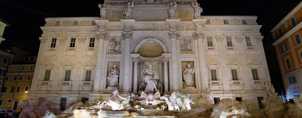 Excursão a pé à noite em Roma com a Escadaria Espanhola e a Fonte de Trevi