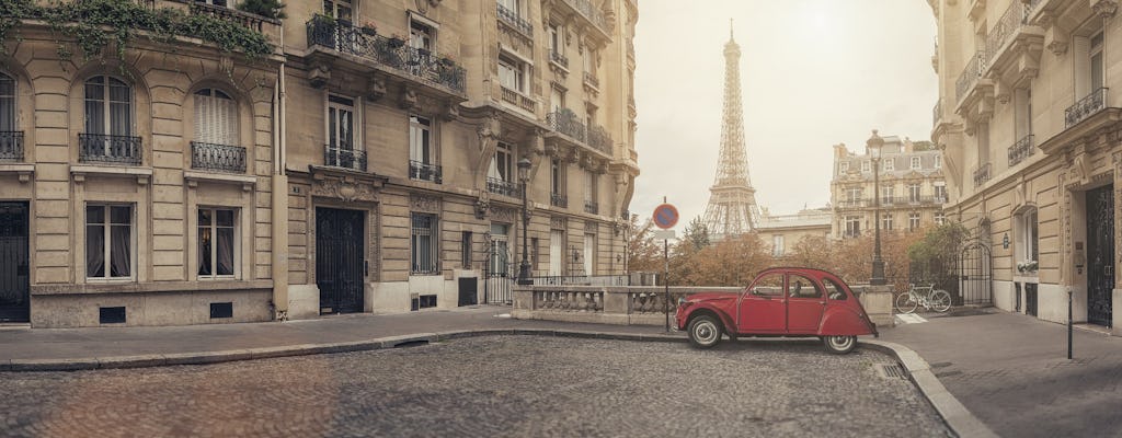 Tour privado por la noche de París en un 2CV vintage con champán