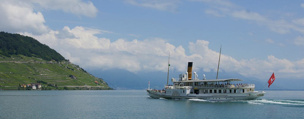 Navega para descubrir los viñedos de Lavaux y la región de Montreux-Vevey desde Lausana