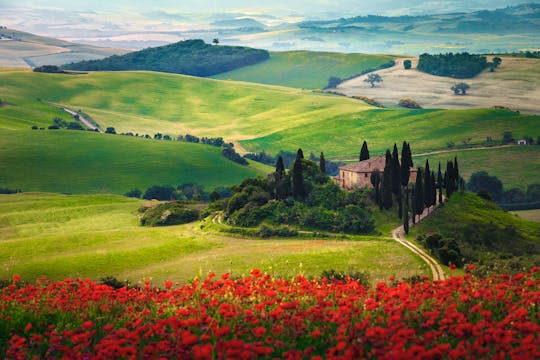 Visite gastronomique et œnologique de Pienza et Montepulciano au départ de Sienne