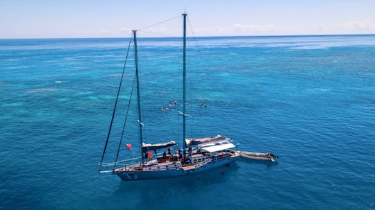 Vela pessoal, ilha tropical e snorkel na Grande Barreira de Corais