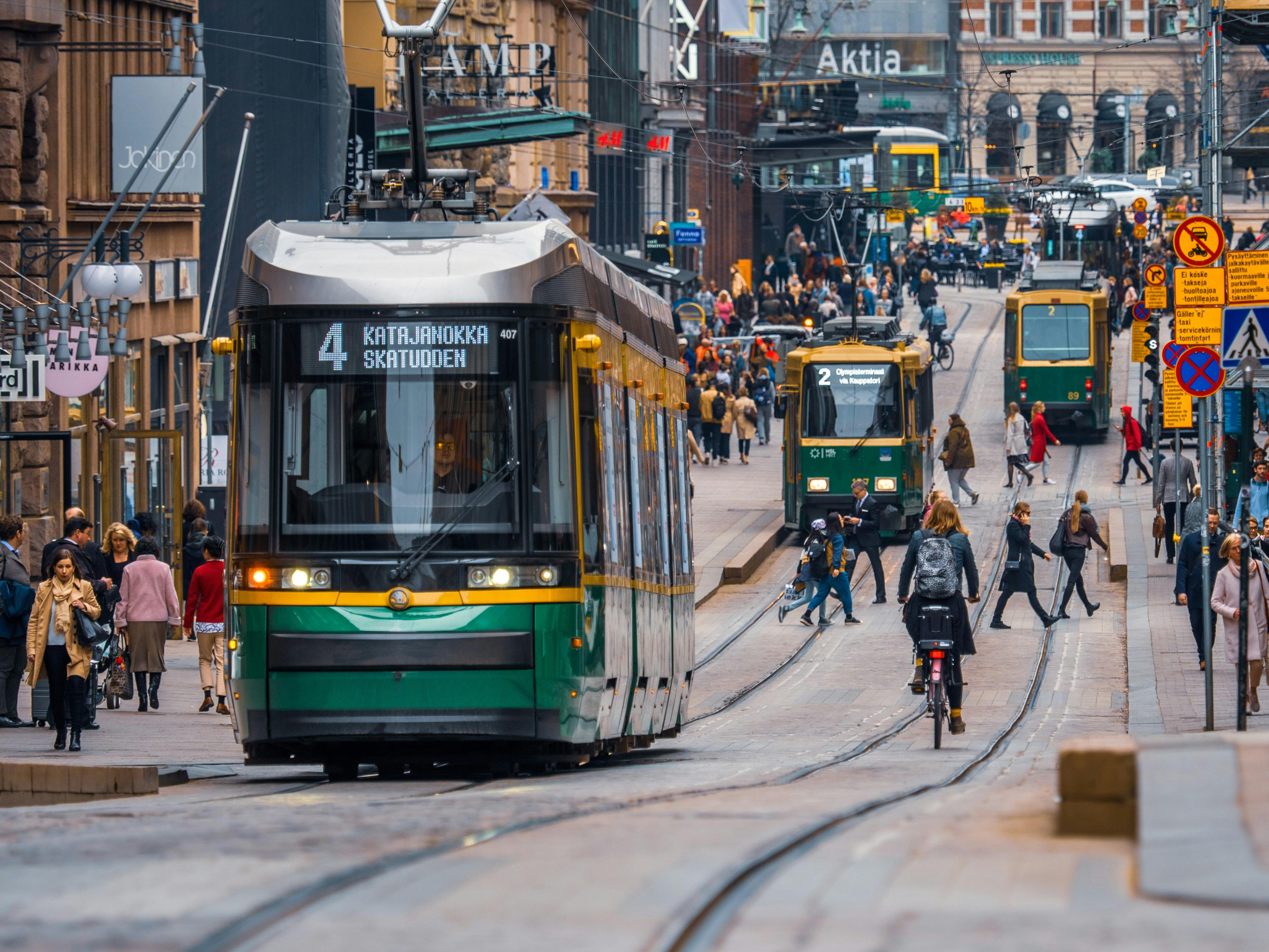 Tur med sporvogn i Helsinki