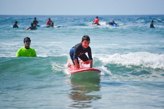 Los Cabos private surf lesson at Cerritos Beach with lunch