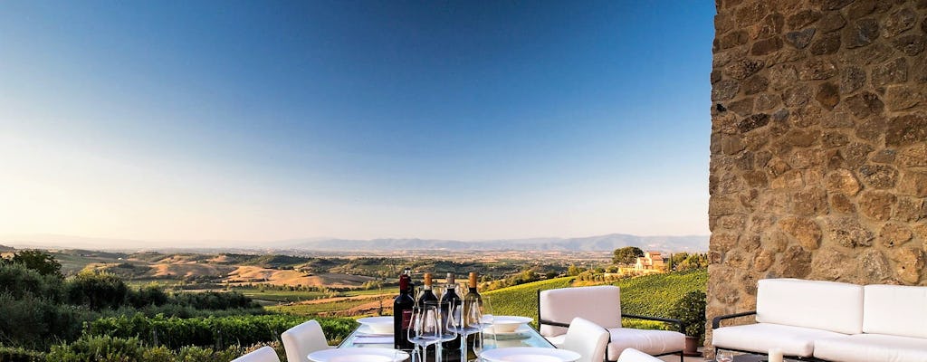 Almuerzo en una bodega con Vino Nobile di Montepulciano