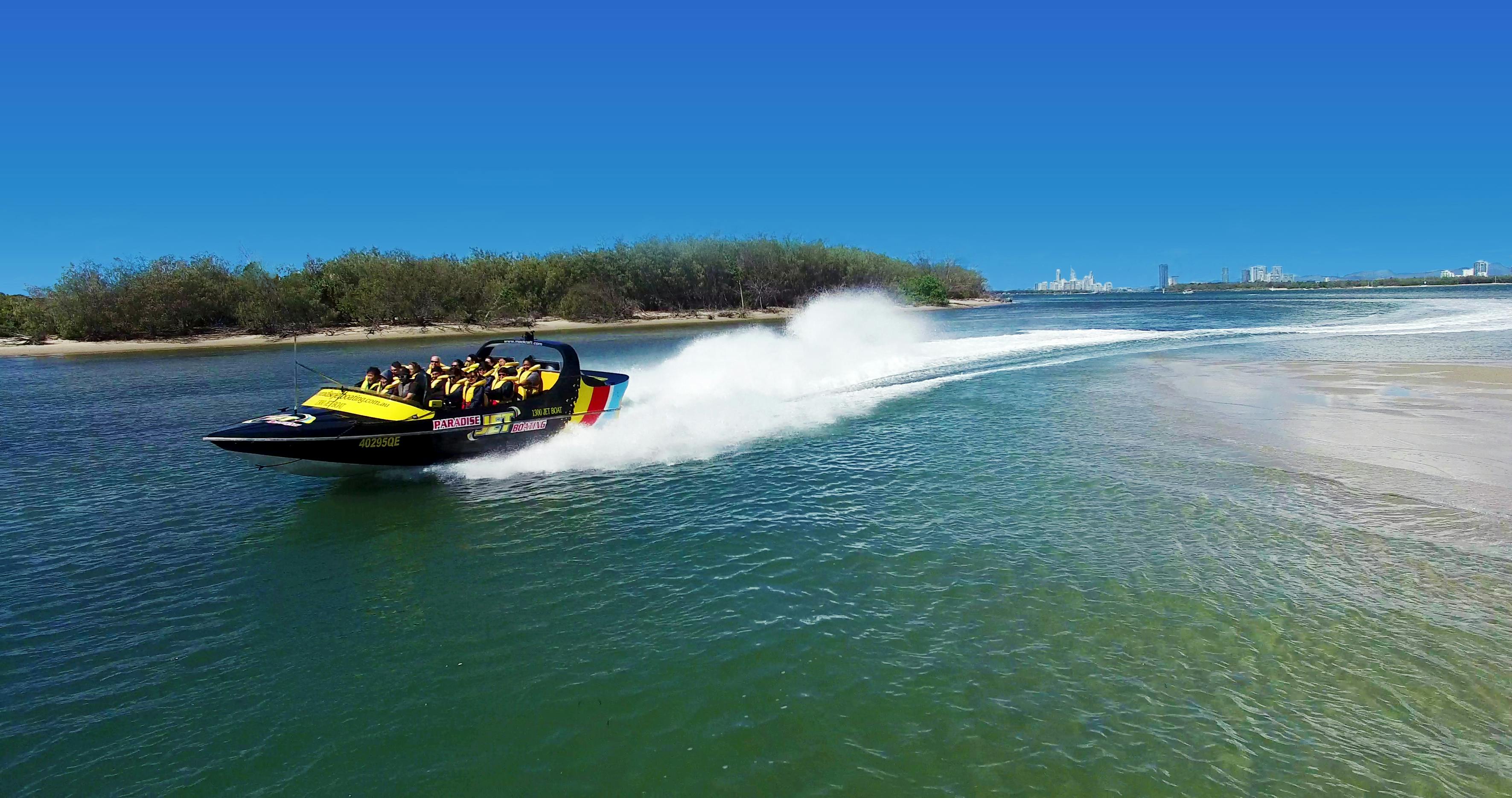 Premium broadwater adventure jet boat ride
