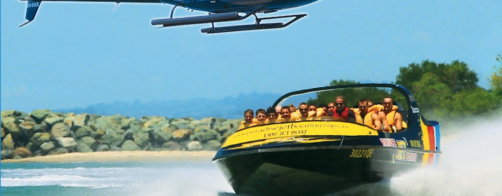 Jet boat and 5-minute helicopter ride combo