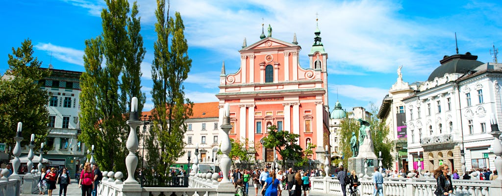 Historyczne centrum miasta i zwiedzanie zamku w Lublanie