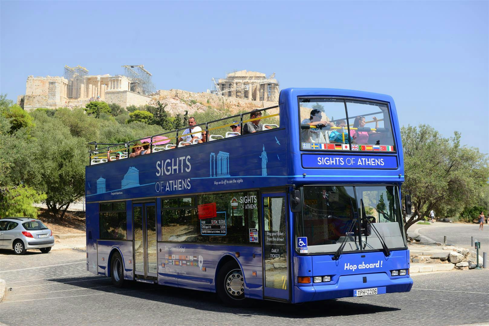 Combiticket hop-on hop-off bus in Athene, Piraeus en de stranden