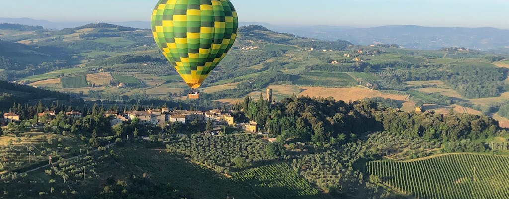 Hot air balloon ride over Chianti in Tuscany