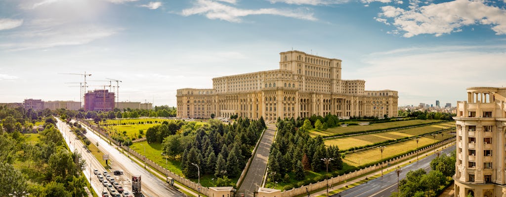 Jogo de exploração 7 Maravilhas de Bucareste e passeio pela cidade