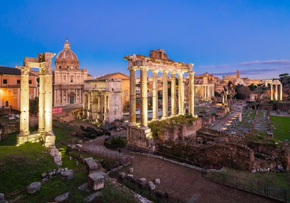 Entreeticket Forum Romanum met lichtshow in de avond