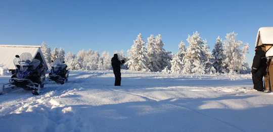 Long (70km) snowmobile safari in Lapland