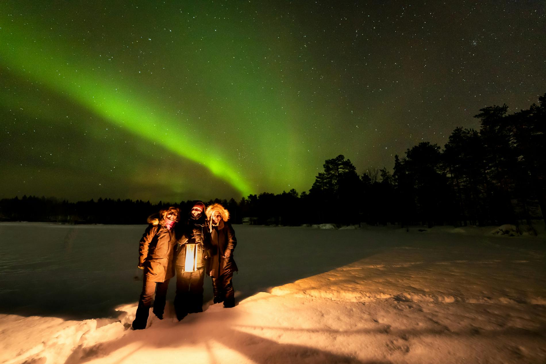 Northern lights hunting by minibus Musement