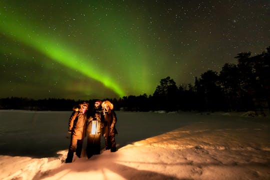 Northern lights hunting by minibus