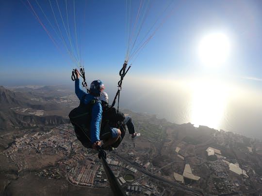Tandem paragliding flight over Costa Adeje
