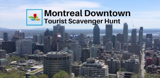 Búsqueda del tesoro turístico en el centro de Montreal
