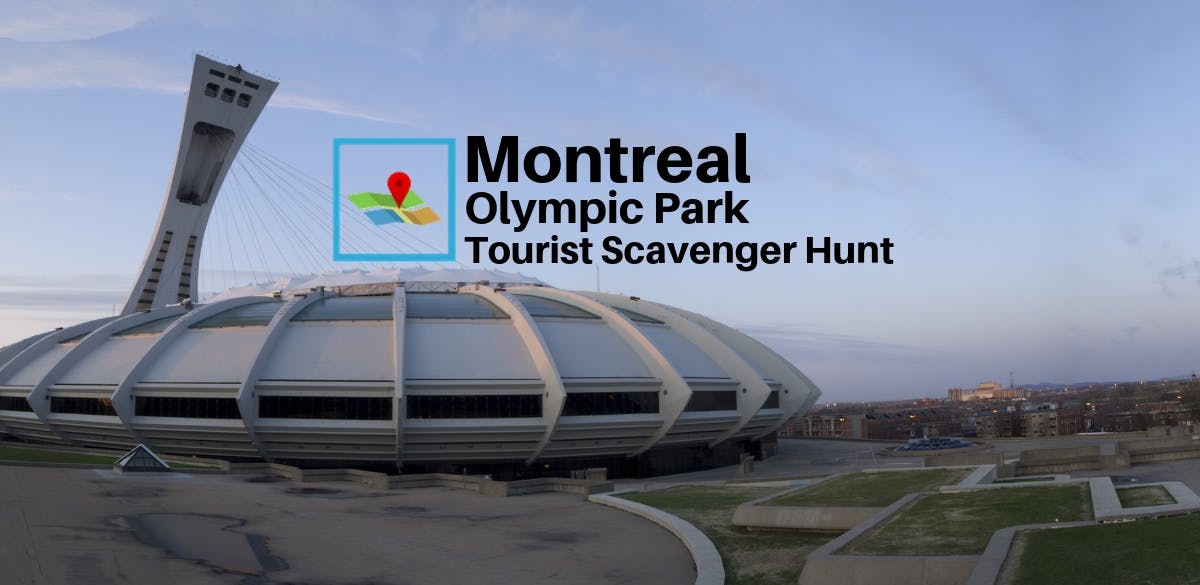Turystyczne poszukiwanie śmieci w Parku Olimpijskim w Montrealu