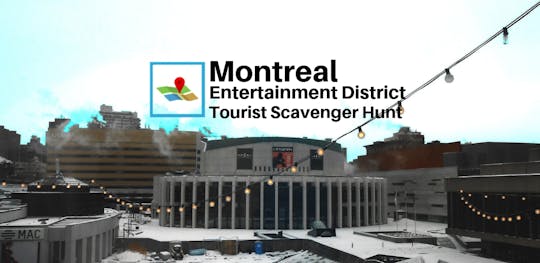Búsqueda del tesoro turístico en el distrito de entretenimiento de Montreal