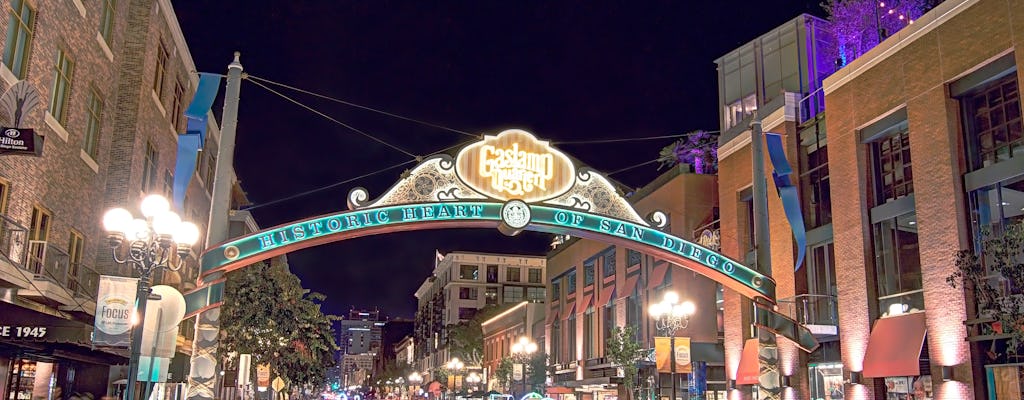 Nachttour met trolleybus door San Diego City Lights