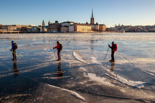 Passeio nórdico avançado de patinação no gelo em Estocolmo