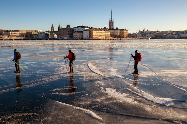 Eislaufen Abenteuer rund um Stockholm für Anfänger