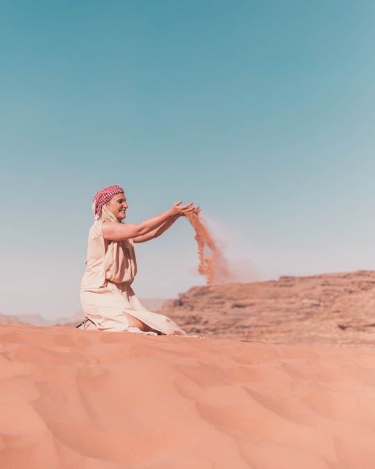 Tour privato di un'intera giornata al Wadi Rum da Amman
