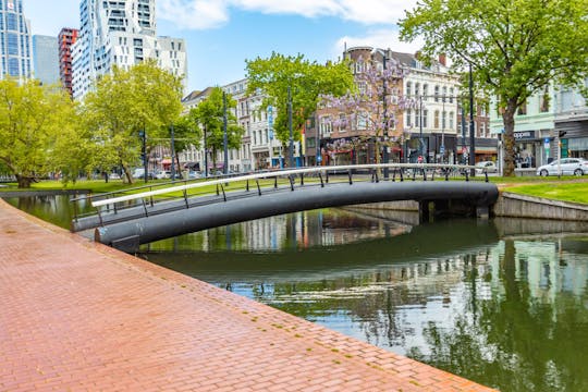 Passeggiata storica di Rotterdam con un locale