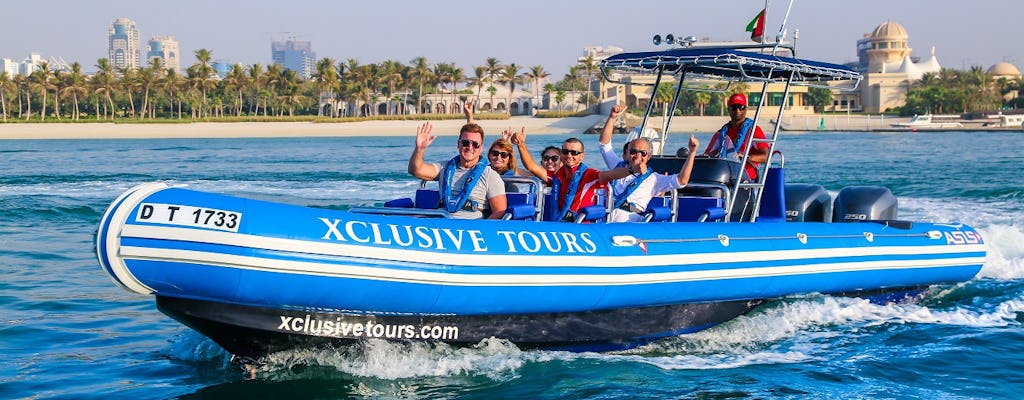 Visite de la marina de Dubaï, d'Atlantis et de Burj Al Arab en hors-bord