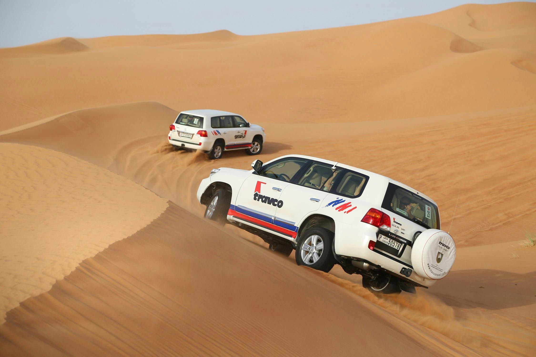 Multi-day desert safari with BBQ dinner and dhow dinner cruise