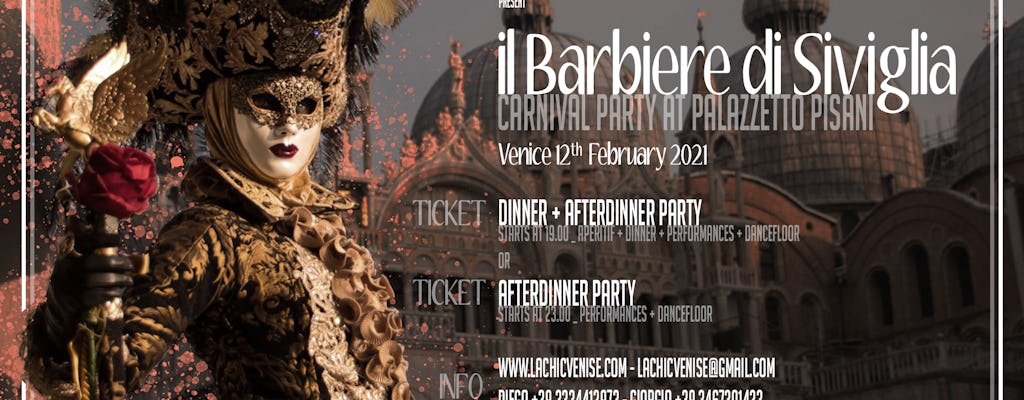 Biglietti per Carnevale a Palazzetto Pisani: il Barbiere di Siviglia