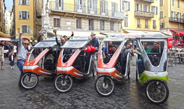 A 1.5-hour private electric rickshaw ride in the French Riviera