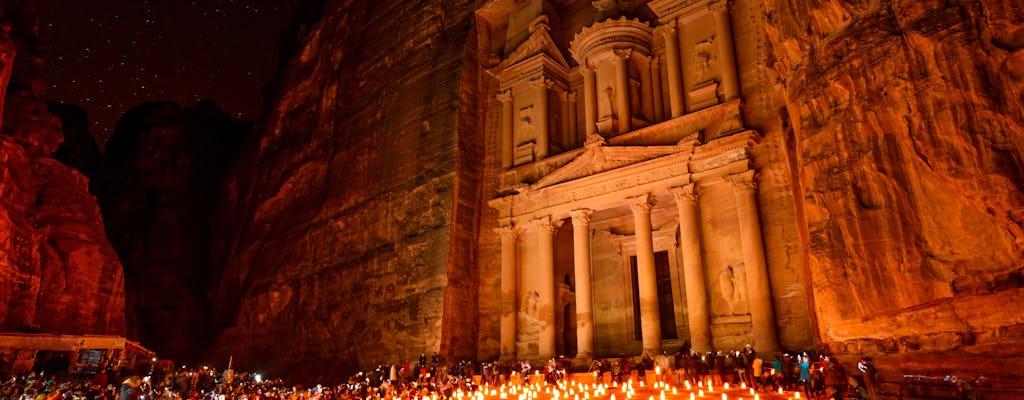 Petra day and night private tour from Aqaba