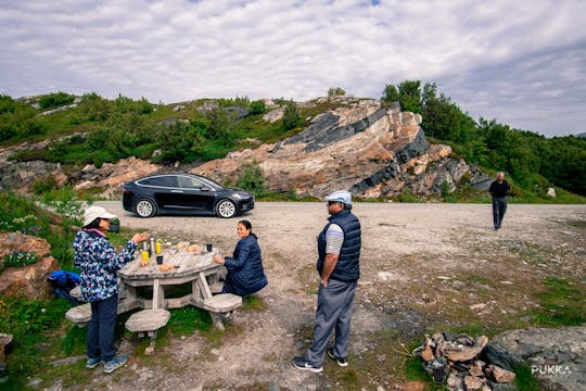 Aventura turística privada em um fiorde em Tesla