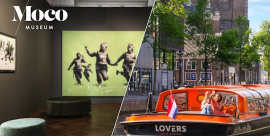 Moco Museum and 1-hour Amsterdam canal cruise
