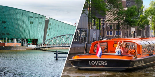 NEMO Science Museum and 1-hour Amsterdam canal cruise