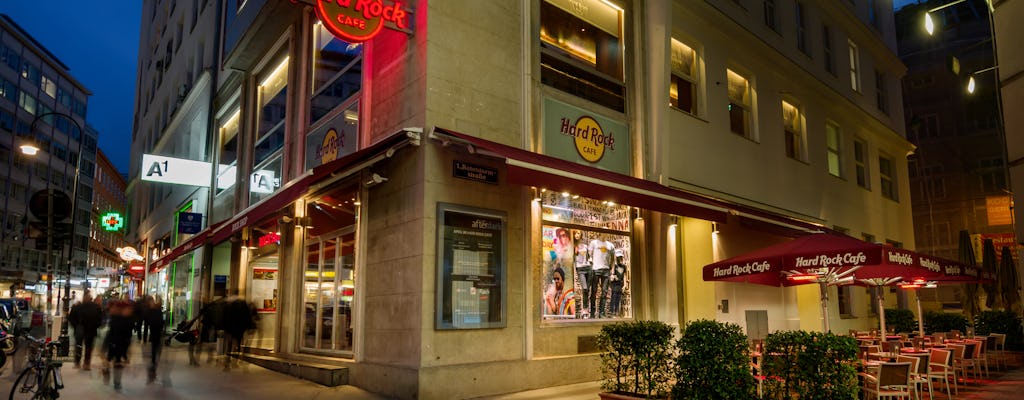 Hard Rock Cafe Viena: assento prioritário com menu