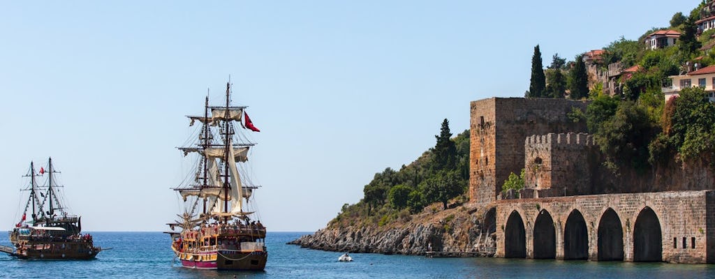 Alanya Pirate Boat cruise with pickup from from Alanya district