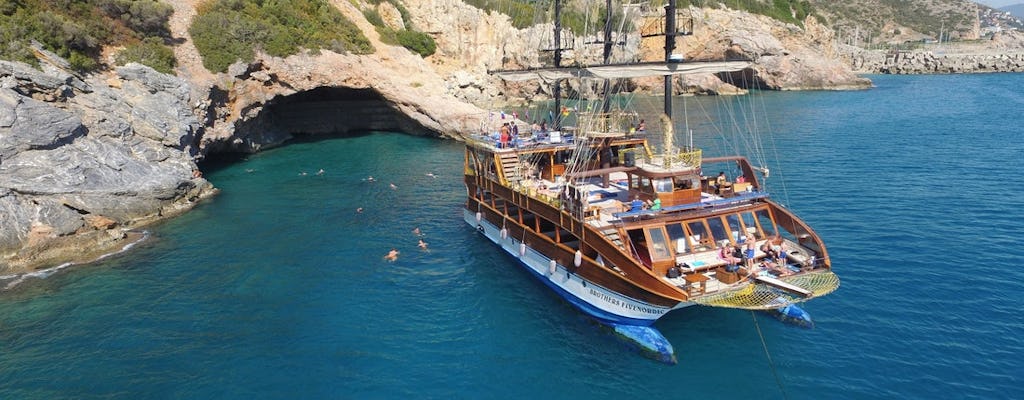 Full-Day Catamaran Boat Trip from Alanya