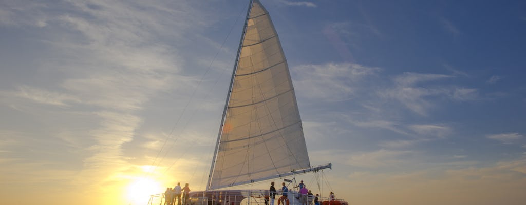 Catamaran sunset sail with champagne