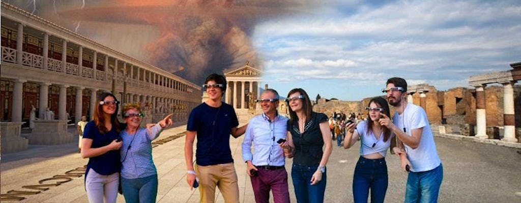 Pompeii en Vesuvius selecteren een tour met AR-bril