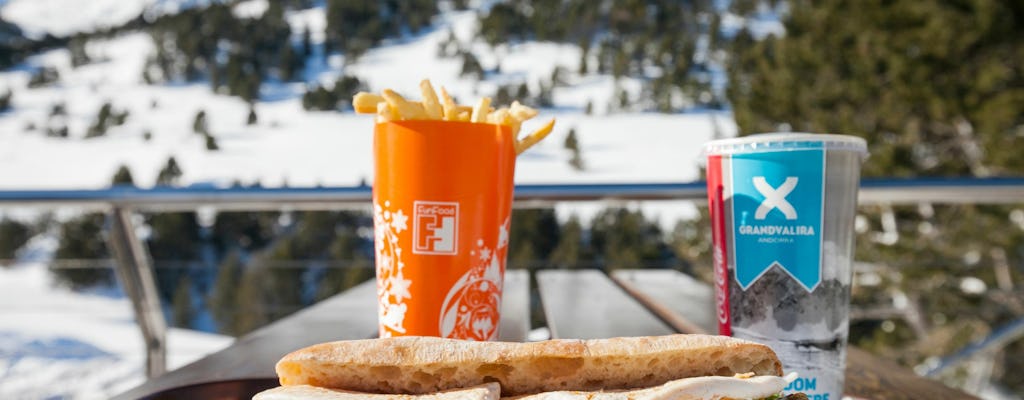 Comida en los restaurantes de la estación de esquí de Grandvalira