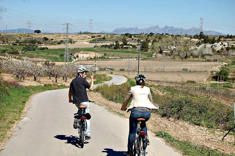 E-bike ride with lunch in a winery in the Penedes region