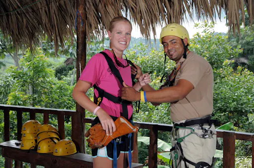 Zip lines & El Limon Waterfall Tour