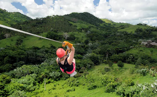 Zip lines & El Limon Waterfall Tour